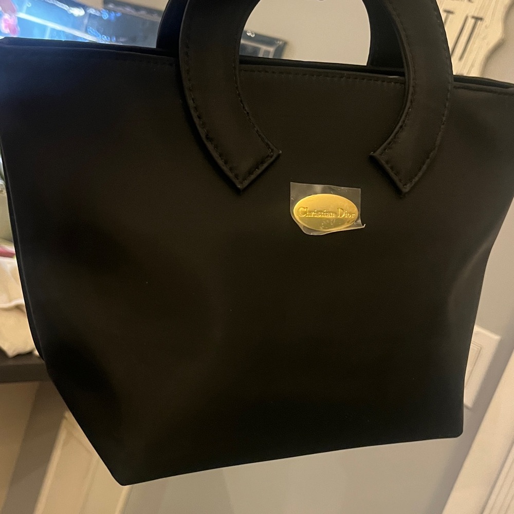 Christian Dior VIP Vintage 80's Nylon Clutch/Mini Satchel/Cosmetic Bag Tote - Picture 11 of 16